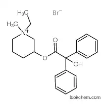 Piperidinium,1-ethyl-3-[(2-hydroxy-2,2-diphenylacetyl)oxy]-1-methyl-, bromide (1:1) CAS125-51-9