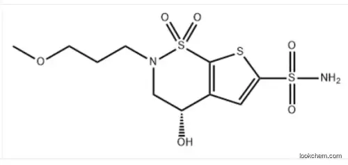 (S)-3,4-Dihydro-4-hydroxy-2-(3-methoxypropyl)-2H-thieno[3,2-e]-1,2-thiazine-6-sulfonamide 1,1-dioxide
