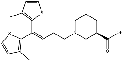 Factory supplyTiagabine;NNC-05-0328：A-70569; 1-[4,4-bis(3-Methyl-2-thienyl)-3-buten-1-yl]-, (3R)-;