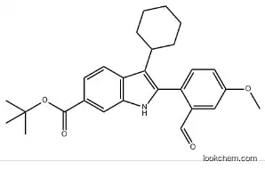 tert-butyl 3-cyclohexyl-2-(2-formyl-4-methoxyphenyl)-1H-indole-6-carboxylate