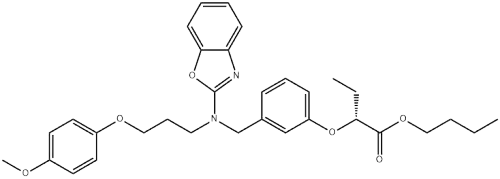 n-butyl (R)-2-[3-[[benzoxazol-2-yl-[3-(4-methoxyphenoxy)propyl]amino]methyl]phenoxy]butanoate