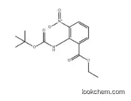 2-[1.1-dimethyl ethyl ethoxy carbonyl]amino-3-nitro benzoic acid ethyl ester 136285-65-9