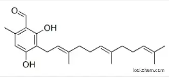 2,4-Dihydroxy-6-methyl-3-[(2E,6E)-3,7,11-trimethyl-2,6,10-dodecatrienyl]benzaldehyde CAS：22581-07-3