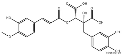 Butanedioic acid, 2-9(3,4-dihydroxyphenyl)methyl)-2-hydroxy-3-(((2E)-3-(3-hydroxy-4-methoxyphenyl)-1-oxo-2-propenyl)oxy)-, (2R,3S)- CAS：205114-66-5