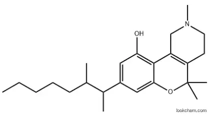 8-(1,2-Dimethylheptyl)-1,3,4,5-tetrahydro-2,5,5-trimethyl-2H-[1]benzopyrano[4,3-c]pyridin-10-ol CAS：22168-73-6