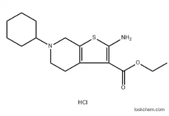 Thieno[2,3-c]pyridine-3-carboxylic acid, 2-amino-6-cyclohexyl-4,5,6,7-tetrahydro-, ethyl ester, hydrochloride (1:1) CAS：29635-10-7