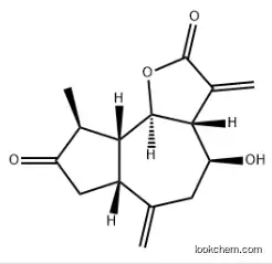 Azuleno[4,5-b]furan-2,8(3H,4H)-dione,octahydro-4-hydroxy-9-methyl-3,6-bis(methylene)-, (3aR,4S,6aR,9S,9aR,9bR)- CAS：22489-66-3