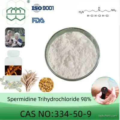 Factory Supply supplement high quality Spermidine Trihydrochloride powde 98% purity min.(334-50-9)