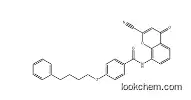 136450-11-8  N-(2-Cyano-4-oxo-4H-1-benzopyran-8-yl)-4-(4-phenylbutoxy)benzamide