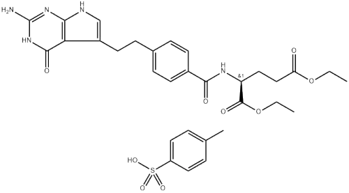 Factory direct supply 165049-28-5 N-[4-[2-(2-Amino-4,7-dihydro-4-oxo-3H-pyrrolo[2,3-d]pyrimidin-5-yl)ethyl]benzoyl]-L-glutamic acid 1,5-diethyl ester 4-methylbenzenesulfonate