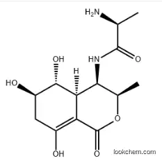 Propanamide, 2-amino-N-(3,4,4a,5,6,7-hexahydro-5,6, 8-trihydroxy-3-met hyl-1-oxo-1H-2-benzopyran-4-yl)- CAS：24397-89-5