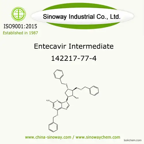 (1S,2S,3S,5S)-5-(2-Amino-6-(benzyloxy)-9H-purin-9-yl)-3-(benzyloxy)-2-(benzyloxymethyl)cyclopentanol, Entecavir Intermediate 142217-77-4
