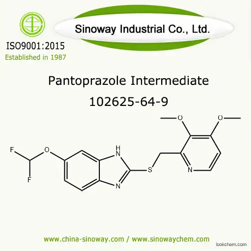 5-Difluoromethoxy-2-{[(3,4-dimethoxy-2-pyridinyl)methyl]thio}-1H-benzimidazole, Pantoprazole Intermediate 102625-64-9