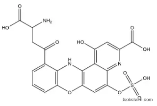12H-Pyrido[3,2-a]phenoxazine-11-butanoic acid, α-amino-3-carboxy-1-hydroxy-γ-oxo-5-(sulfooxy)- CAS：28991-26-6