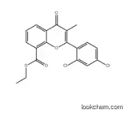 4H-1-Benzopyran-8-carboxylic acid, 2-(2,4-dichlorophenyl)-3-methyl-4-oxo-, ethyl ester