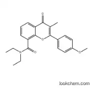 4H-1-Benzopyran-8-carboxamide, N,N-diethyl-2-(4-methoxyphenyl)-3-methyl-4-oxo-