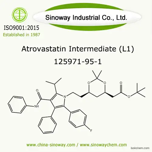 Atorvastatin Acetonide tert-Butyl Ester, Atrovastatin Intermediate L1, 125971-95-1