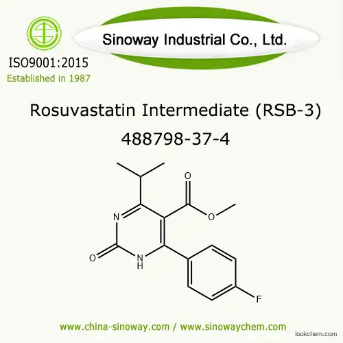 5-PyriMidinecarboxylic acid, 4-(4-fluorophenyl)-1,2-dihydro-6-(1-Methylethyl)-2-oxo-, Methyl ester, Rosuvastatin Intermediate RSB-3, 488798-37-4