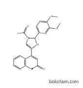 2(1H)-Quinolinone, 4-[4-acetyl-5-(3,4-dimethoxyphenyl)-4,5-dihydro-1,3,4-oxadiazol-2-yl]-