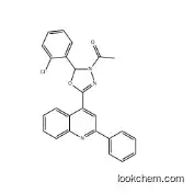 Ethanone, 1-[2-(2-chlorophenyl)-5-(2-phenyl-4-quinolinyl)-1,3,4-oxadiazol-3(2H)-yl]-