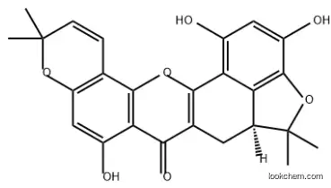 5H,7H,11H-Benzofuro[3,4-bc]pyrano[3,2-h]xanthen-7-one,5a,6-dihydro-1,3,8-trihydroxy-5,5,11,11-tetramethyl- CAS 121748-26-3