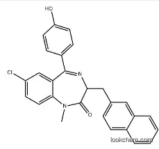 7-Chloro-5-(4-hydroxyphenyl)-1-methyl-3-(2-naphthylmethyl)-2,3-dihydro-1H-1,4-benzodiazepin-2-one CAS 216691-95-1