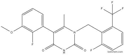 5-(2-Fluoro-3-methoxyphe nyl)-1-[[2-fluoro-6-(trifluo romethyl)phenyl]methyl]- 6-methyl-2,4(1H,3H)-pyri midinedione