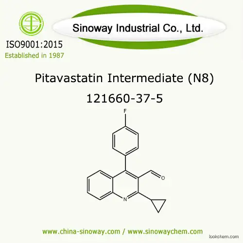 2-Cyclopropyl-4-(4-fluorophenyl)quinoline-3-carboxaldehyde, Pitavastatin Intermediate N8,121660-37-5
