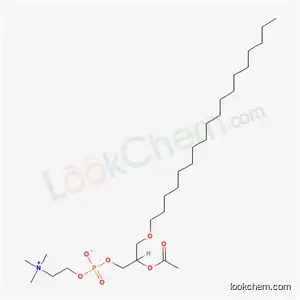 Molecular Structure of 85733-91-1 (1-0-octadecyl 2-0-acetyl sn-glycero-3-phosphorylcholine)