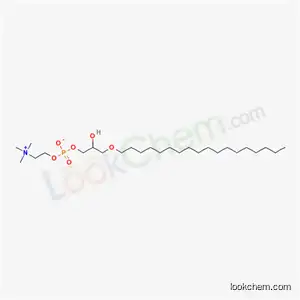 Molecular Structure of 34240-68-1 (2-hydroxy-3-(octadecyloxy)propyl 2-(trimethylammonio)ethyl phosphate)