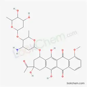 (8S)-8β-アセチル-7,8,9,10-テトラヒドロ-1-メトキシ-6,8,11-トリヒドロキシ-10α-[4-O-(2,6-ジデオキシ-α-L-arabino-ヘキソピラノシル)-3-アミノ-2,3,6-トリデオキシ-α-L-lyxo-ヘキソピラノシルオキシ]ナフタセン-5,12-ジオン