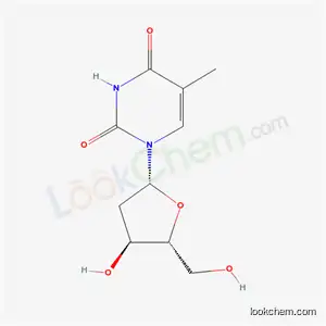 Molecular Structure of 50-88-4 (1-[(2R,4S,5R)-4-hydroxy-5-(hydroxymethyl)oxolan-2-yl]-5-methyl-pyrimidine-2,4-dione)