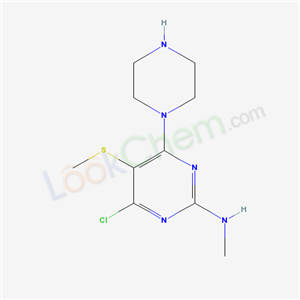 4-chloro-N-methyl-5-methylsulfanyl-6-piperazin-1-ylpyrimidin-2-amine