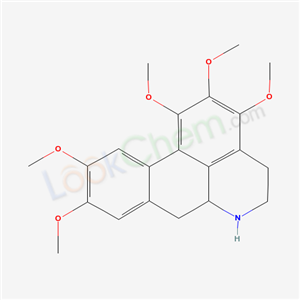 4H-Dibenzo(de,g)quinoline, 5,6,6a,7-tetrahydro-1,2,3,9,10-pentamethoxy-, (S)- cas  34272-09-8
