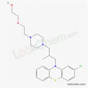 Molecular Structure of 19142-68-8 (2-(2-{4-[3-(2-chloro-10H-phenothiazin-10-yl)-2-methylpropyl]piperazin-1-yl}ethoxy)ethanol)