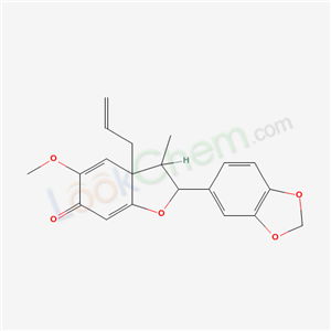 2-benzo[1,3]dioxol-5-yl-5-methoxy-3-methyl-3a-prop-2-enyl-2,3-dihydrobenzofuran-6-one cas  38276-59-4