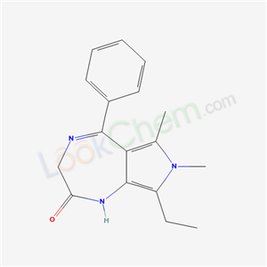 Pyrrolo(3,4-e)(1,4)diazepin-2(1H)-one, 3,7-dihydro-6,7-dimethyl-8-ethyl-5-phenyl- cas  57435-88-8