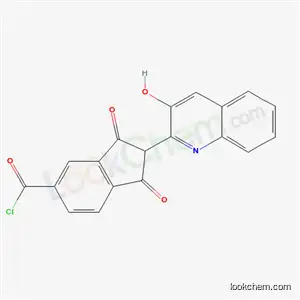 Molecular Structure of 52237-05-5 (2-(3-Hydroxy-2-quinolyl)-1,3-dioxoindane-5-carbonyl chloride)