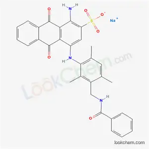 1-[3-[(ベンゾイルアミノ)メチル]-2,4,6-トリメチルフェニルアミノ]-4-アミノ-9,10-ジヒドロ-9,10-ジオキソアントラセン-3-スルホン酸ナトリウム
