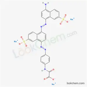2-[[4-[[4-[(4-アミノ-7-スルホ-1-ナフチル)アゾ]-7-スルホ-1-ナフチル]アゾ]フェニル]アミノ]-2-オキソ酢酸トリナトリウム