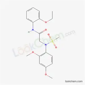 Molecular Structure of 6220-57-1 (N~2~-(2,4-dimethoxyphenyl)-N-(2-ethoxyphenyl)-N~2~-(methylsulfonyl)glycinamide)