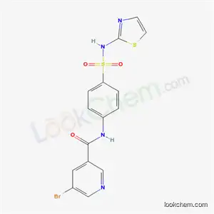 Molecular Structure of 6136-88-5 (5-bromo-N-[4-(1,3-thiazol-2-ylsulfamoyl)phenyl]pyridine-3-carboxamide)