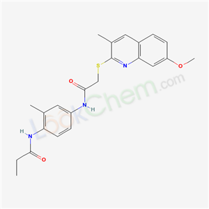 N-(4-(2-(7-methoxy-3-methylquinolin-2-ylthio)acetamido)-2-methylphenyl)propionamide