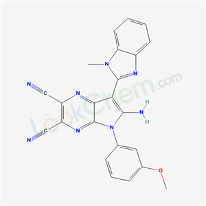 8-amino-9-(3-methoxyphenyl)-7-(1-methylbenzoimidazol-2-yl)-2,5,9-triazabicyclo[4.3.0]nona-1,3,5,7-tetraene-3,4-dicarbonitrile