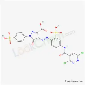 4-{2-[4-(3,6-ジクロロピリダジン-4-アミド)-2-スルホフェニル]ジアゼン-1-イル}-5-オキソ-1-(4-スルホフェニル)-4,5-ジヒドロ-1H-ピラゾール-3-カルボン酸