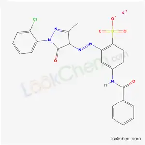 4-(ベンゾイルアミノ)-2-[[[1-(2-クロロフェニル)-4,5-ジヒドロ-3-メチル-5-オキソ-1H-ピラゾール-]4-イル]アゾ]ベンゼンスルホン酸カリウム