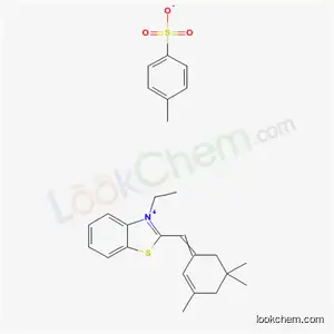 Molecular Structure of 63450-61-3 (3-ethyl-2-[(3,5,5-trimethylcyclohex-2-en-1-ylidene)methyl]-1,3-benzothiazol-3-ium 4-methylbenzenesulfonate)