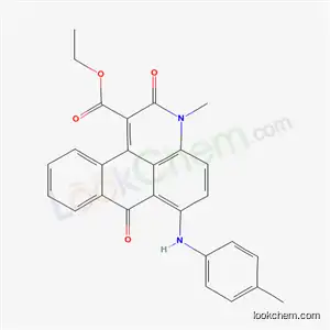 Molecular Structure of 63059-39-2 (2,7-Dihydro-3-methyl-6-[(4-methylphenyl)amino]-2,7-dioxo-3H-dibenz[f,ij]isoquinoline-1-carboxylic acid ethyl ester)