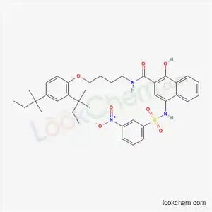 N-{4-[2,4-ビス(2-メチルブタン-2-イル)フェノキシ]ブチル}-1-ヒドロキシ-4-(3-ニトロベンゼンスルホンアミド)ナフタレン-2-カルボキサミド