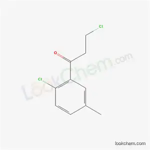 Molecular Structure of 63549-34-8 (3-Chloro-1-(2-chloro-5-methylphenyl)-1-propanone)